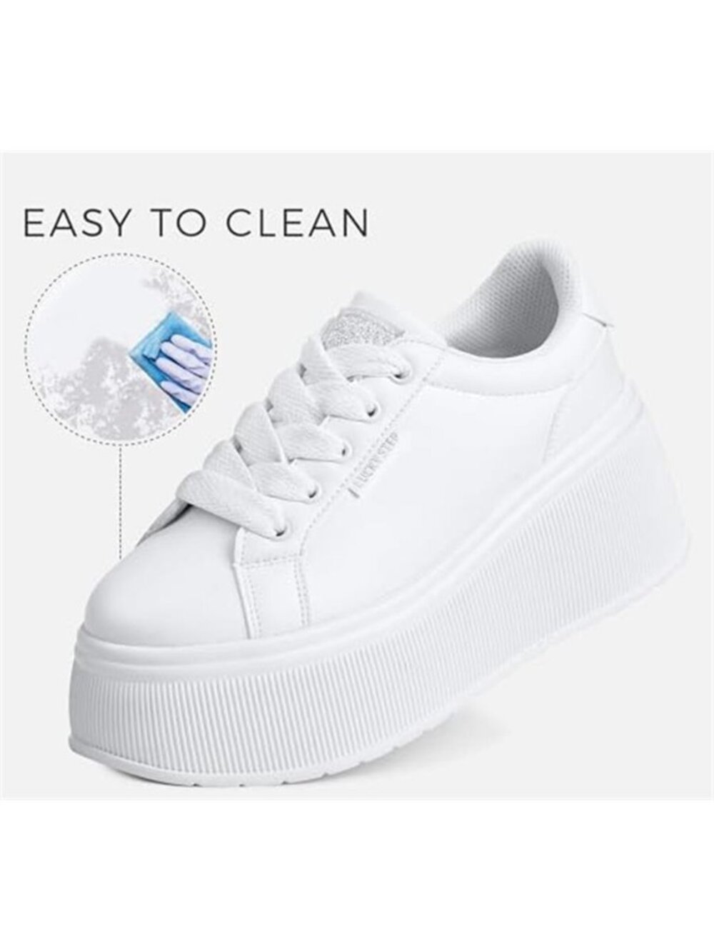Women's Platform Fashion Sneaker Classic Wedge Canvas Casual Low Top Retro Shoes - Picture 3 of 7